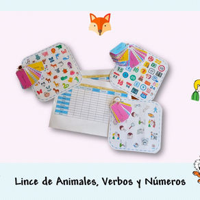 Lince de animales, verbos y números 🐯👧3️⃣