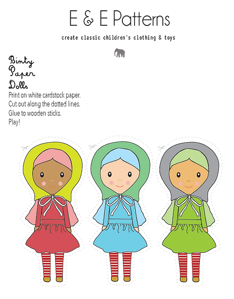 Binty Paper Dolls E Epatterns