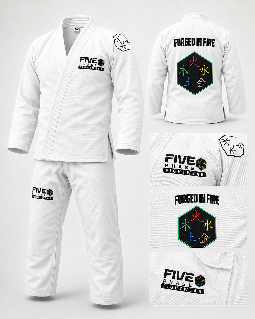 Thumbnail: Five Phase Fightwear Blue Pro Karate Gi – Elite Combat Edition White