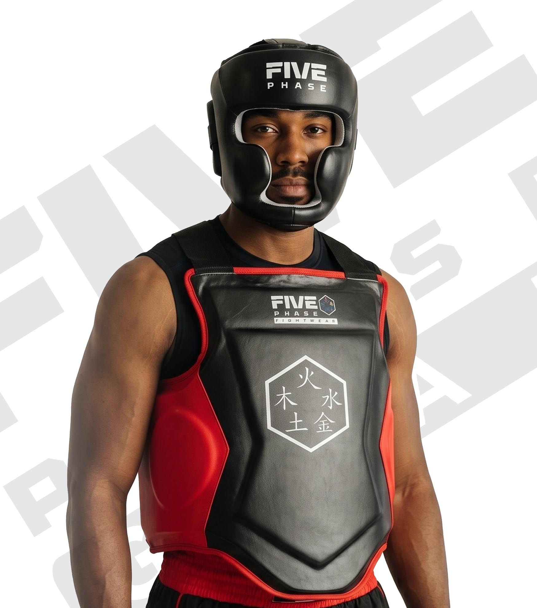 Fivephase Gear Forged Shield Body Protector – Black/Red