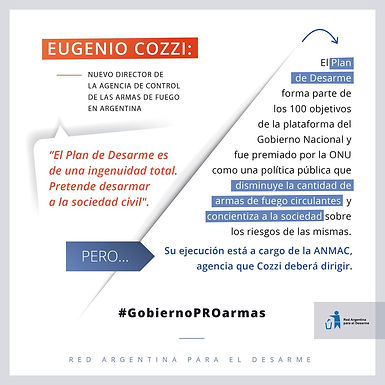 GobiernoPROarmas: el Ministro de Justicia y Derechos Humanos, German Garavano vuelve a poner en ries