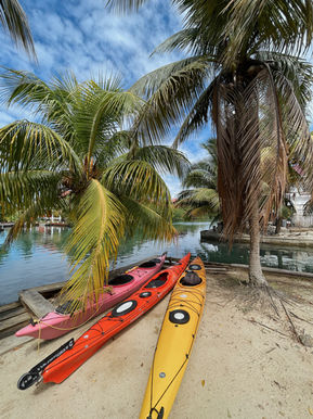 Kayaks in Belize.