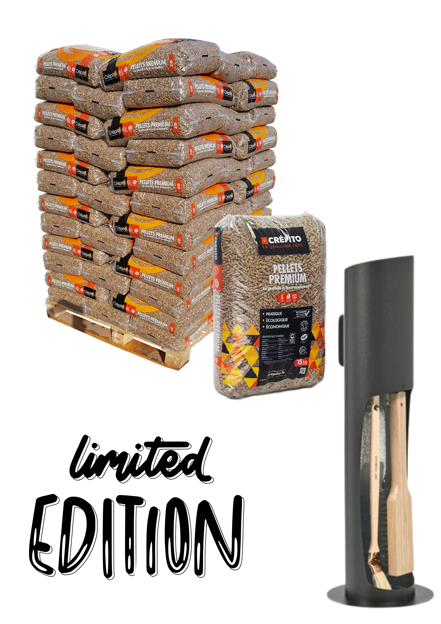 Palette pellets crépito + serviteur ADAGIO DIXNEUF