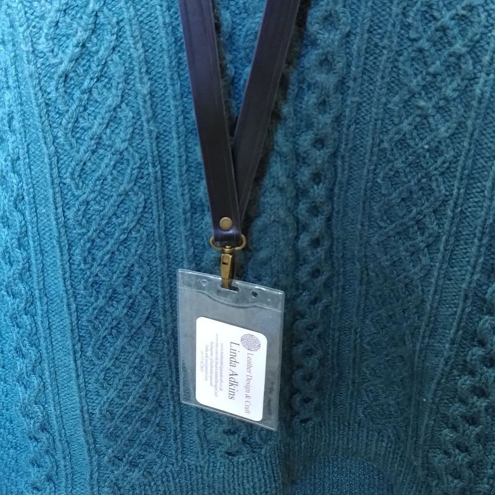 Thumbnail: Handmade Leather Lanyard, multi function, for ID, specs, pens, keys etc