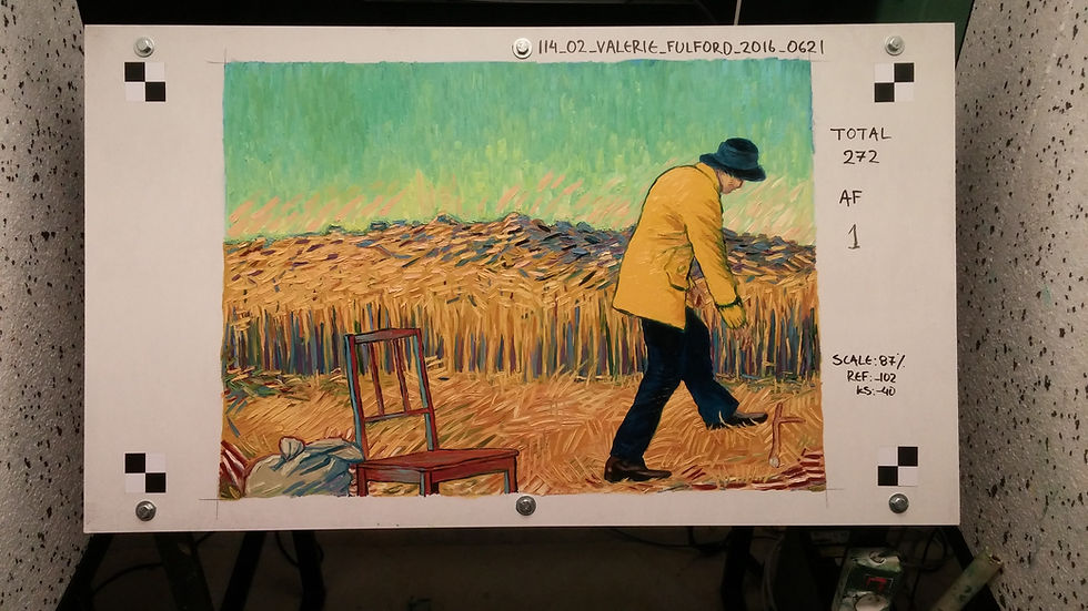 After matching style and colours in this first frame I start animating my scene.