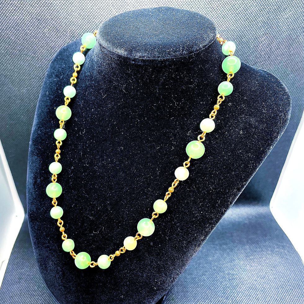 Thumbnail: Green Amazonite Gemstones 18" Necklace