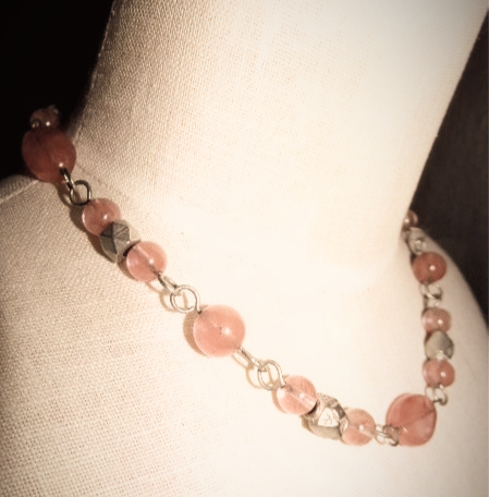 Thumbnail: Cherry Quartz Gemstones 16" Necklace