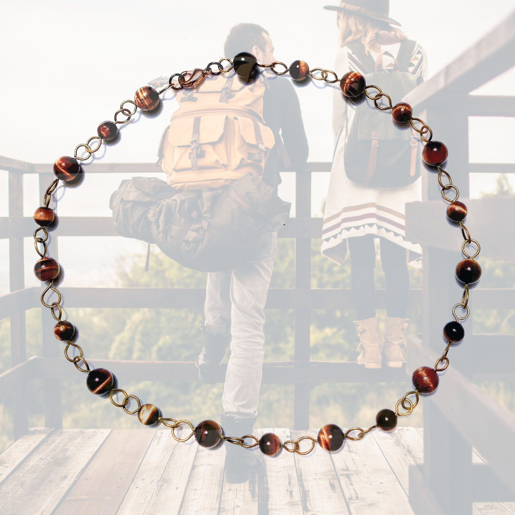 Tiger Eye Gemstones 16-1/4" Necklace