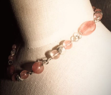 Thumbnail: Cherry Quartz Gemstones 16" Necklace