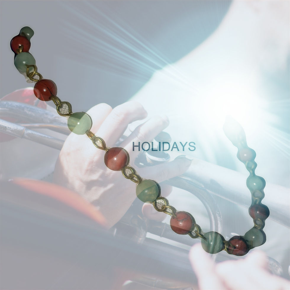 Thumbnail: Red Jasper  + Green Amazonite Gemstones 16-1/2" Necklace