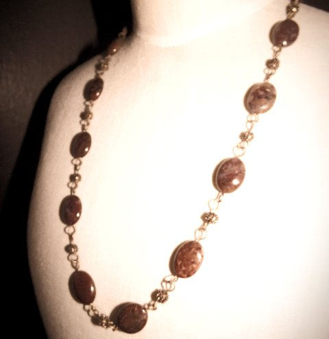 Thumbnail: Brown Pietersite Gemstones 24-1/4" Necklace