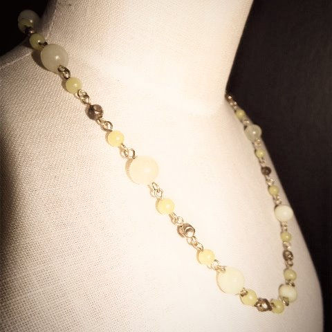 Thumbnail: Green Jade Gemstones 20-1/2" Necklace