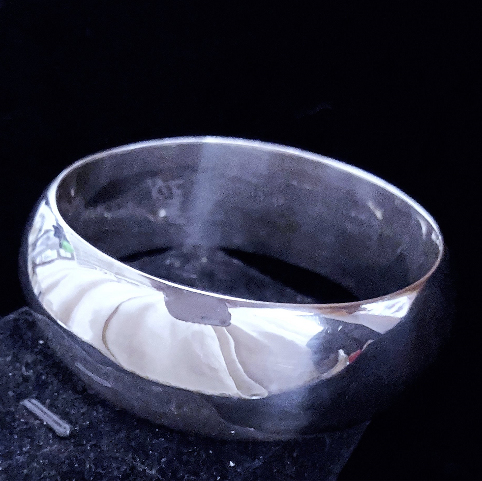 Thumbnail: Formed 925 Sterling Silver Holloware Bangle Bracelet