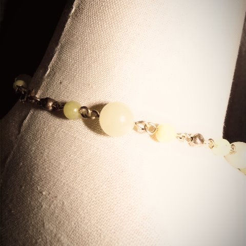 Thumbnail: Green Jade Gemstones 20-1/2" Necklace