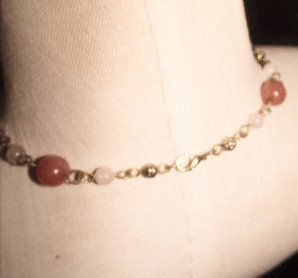Thumbnail: Cherry Quartz + Rose Quartz Gemstones 20" Necklace