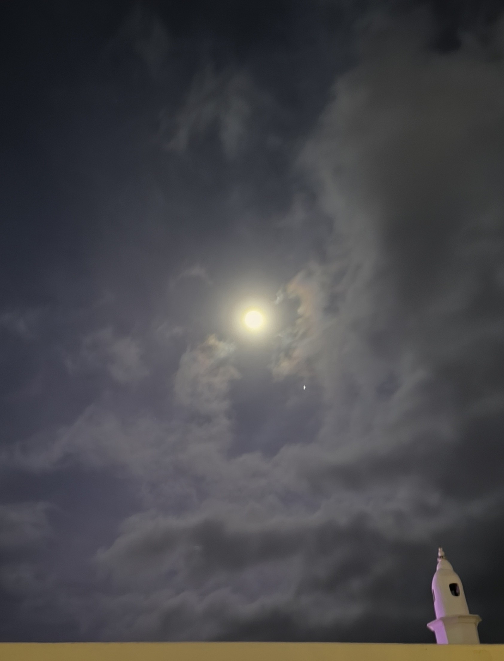 Moonlight through clouds from the original visual archive
