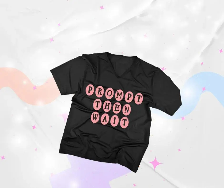 Thumbnail: Prompt Then Wait Tee – Therapist & Educator Shirt
