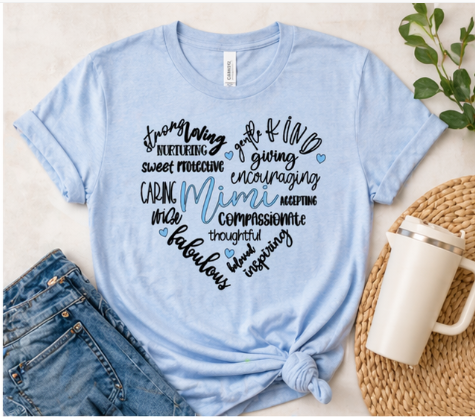 Thumbnail: Mimi Heart Shirt – Best Mimi Ever Gift, Grandma Word Art T-Shirt