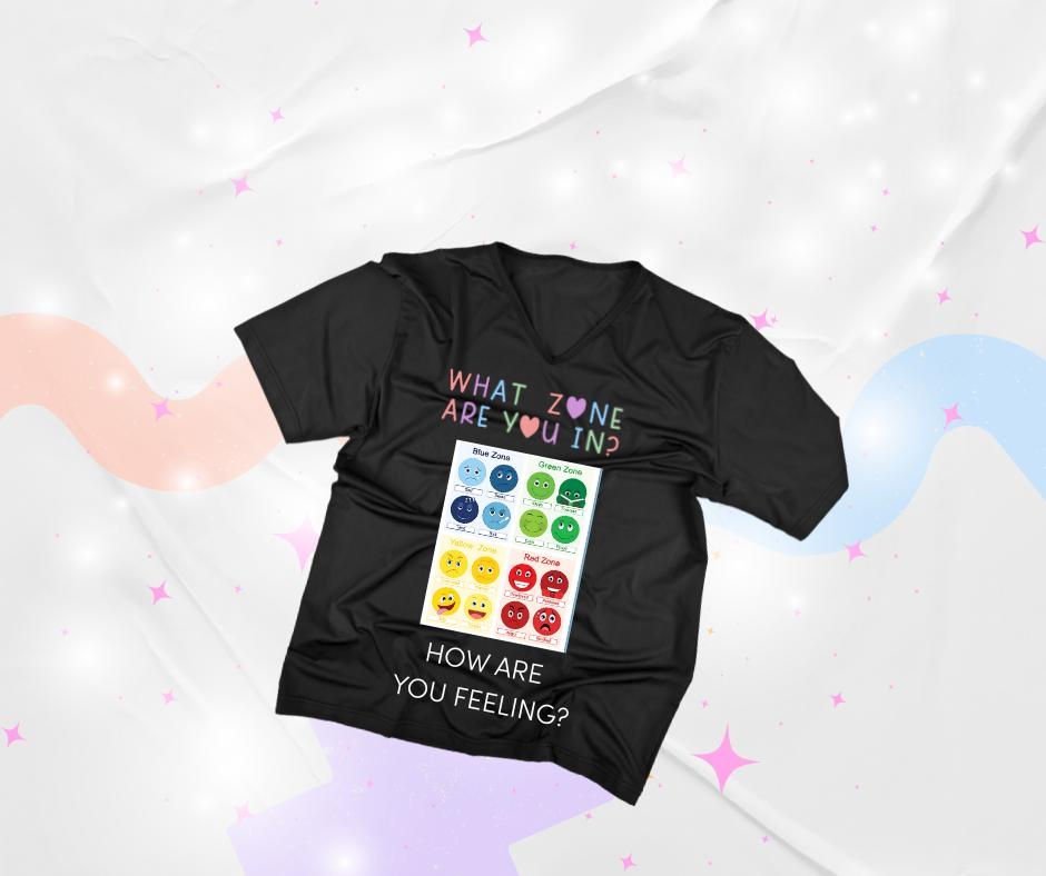Thumbnail: Zones of Regulation Feelings Check-In Tee – SEL Classroom Shirt