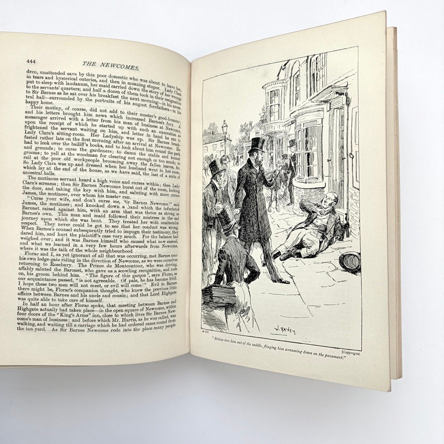 縮圖：Belsize tore him from the saddle engraved plate The Newcomes 1903