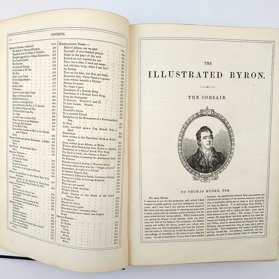 Miniaturbild: 1855 The Illustrated Byron | 200+ Engravings | Antiquarian Poetry Book