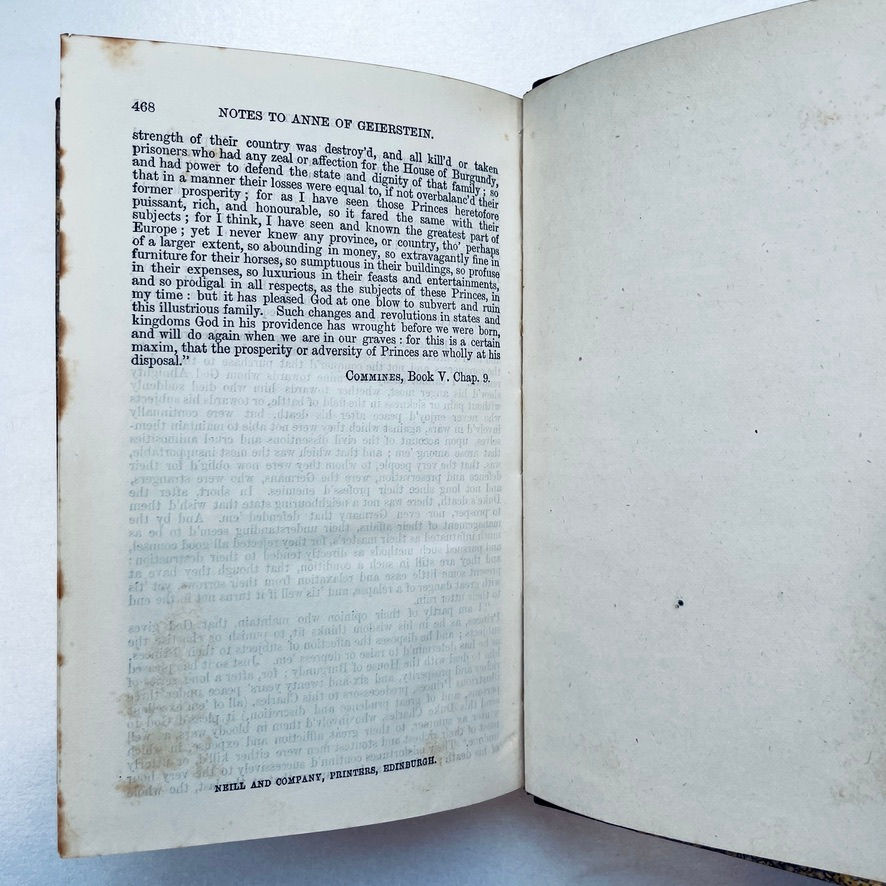 縮圖：Final pages with some light foxing, heavier at edges Sir Walter Scott book