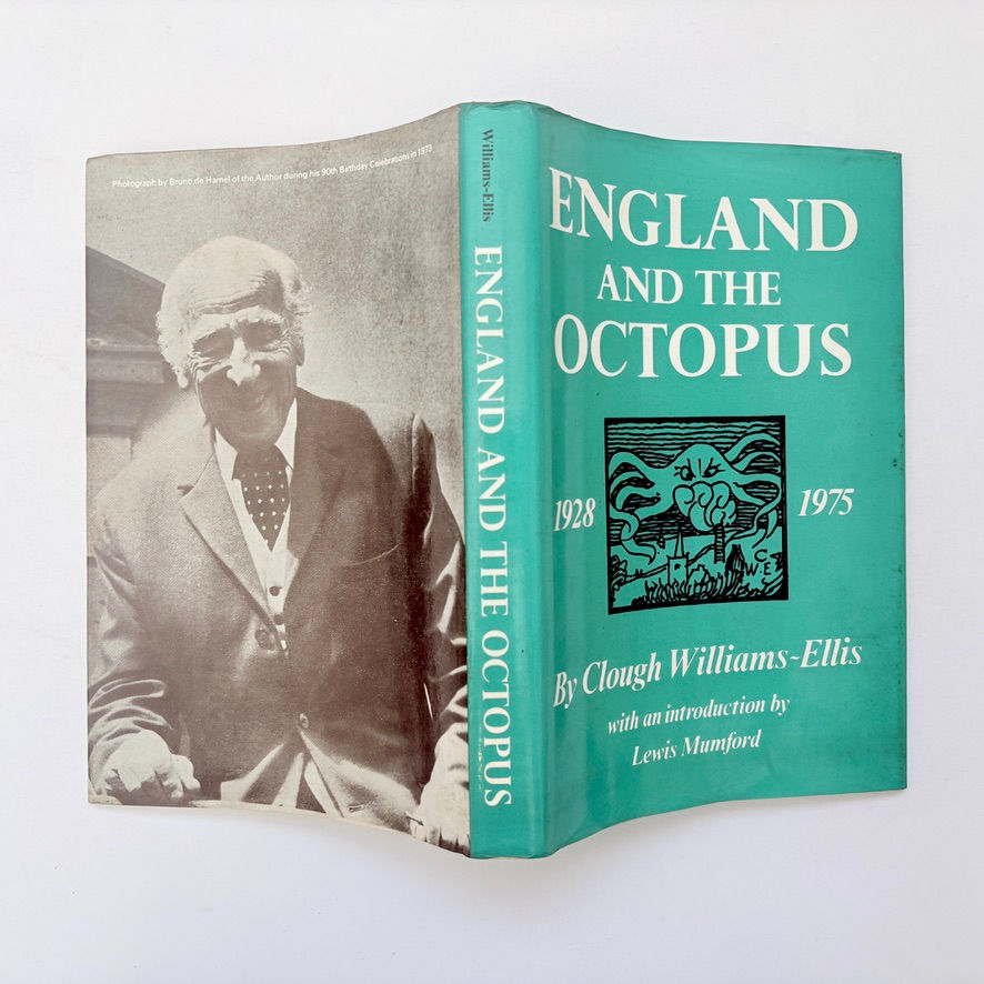 Thumbnail: Original green dust jacket for England and the Octopus Clough Williams-Ellis 1975
