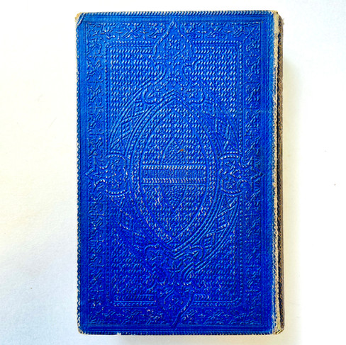 “Natural Phenomena” (1855) showing both boards and spine with blind-stamped cloth covers and gilt sp