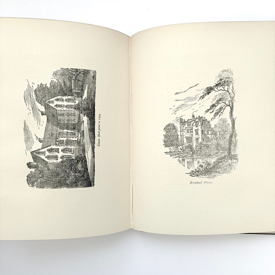 サムネイル： Full page illustrations of Elston Hall prior to 1754 and Breadsall Priory from Old Nottinghamshire 1884
