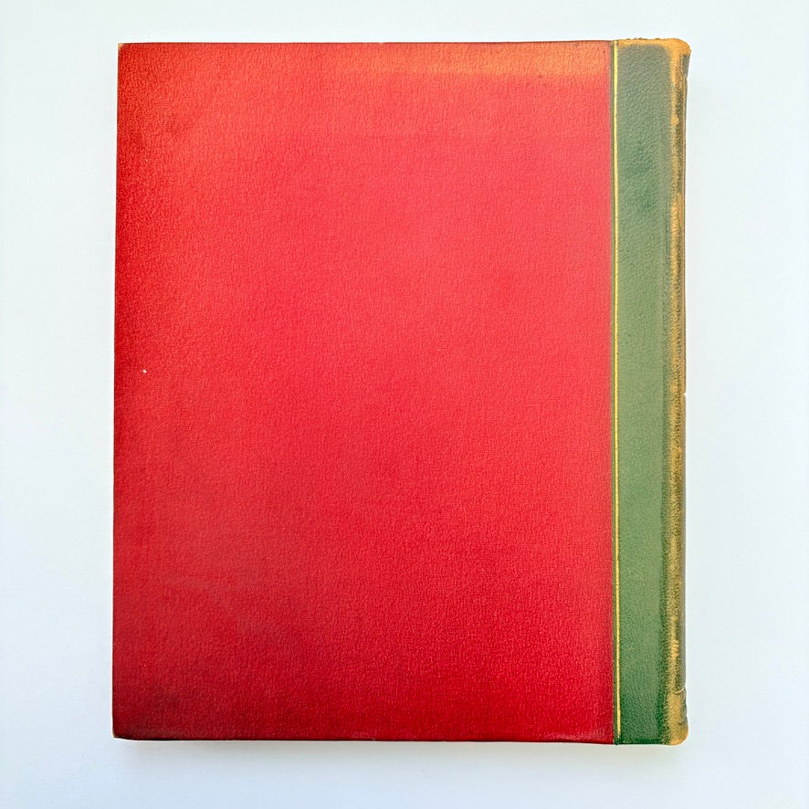 縮圖：Old Nottinghamshire 1881 rear red cloth board quarter bound leather Victorian book