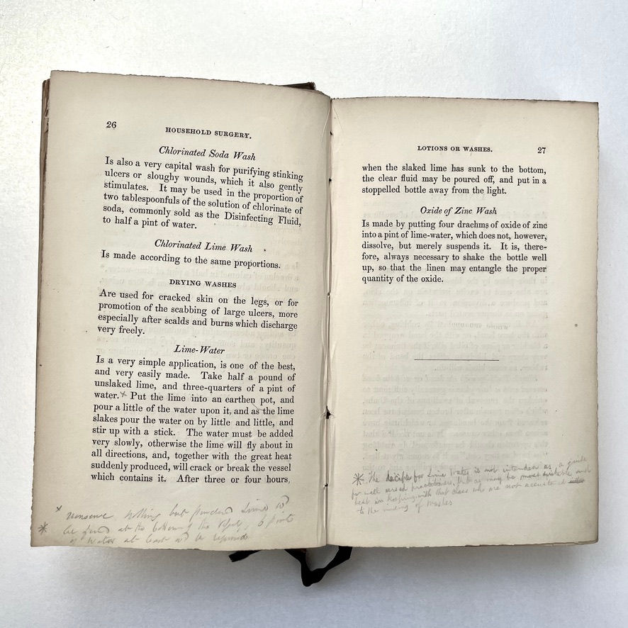 縮圖：Pencil inscriptions in Household Surgery or Hints on Emergencies by John F. South 1847 First published