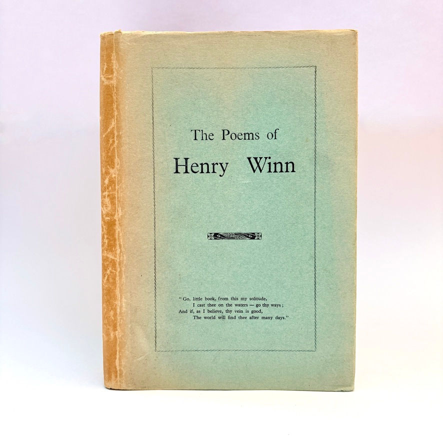 Henry Winn Poems 1965 first edition dust jacket front and spine view