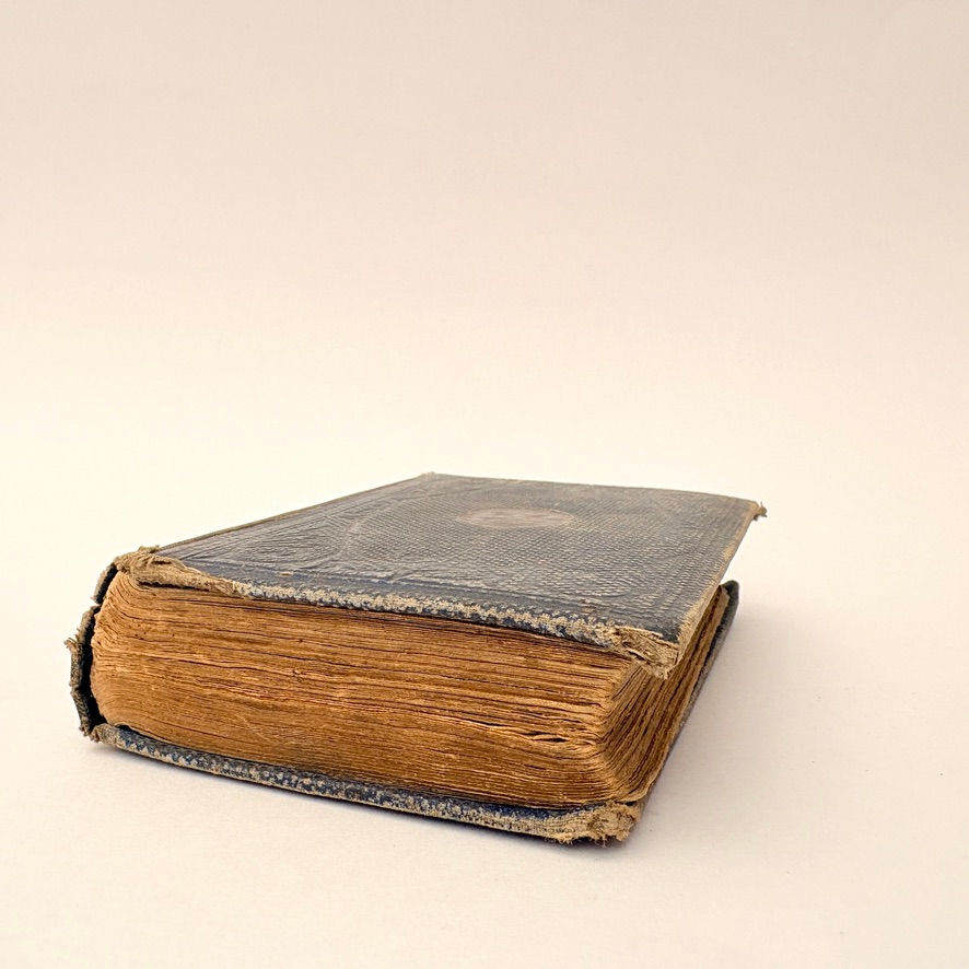Miniature : Bottom page edges of Wit of the World 1858 with roughly cut pages