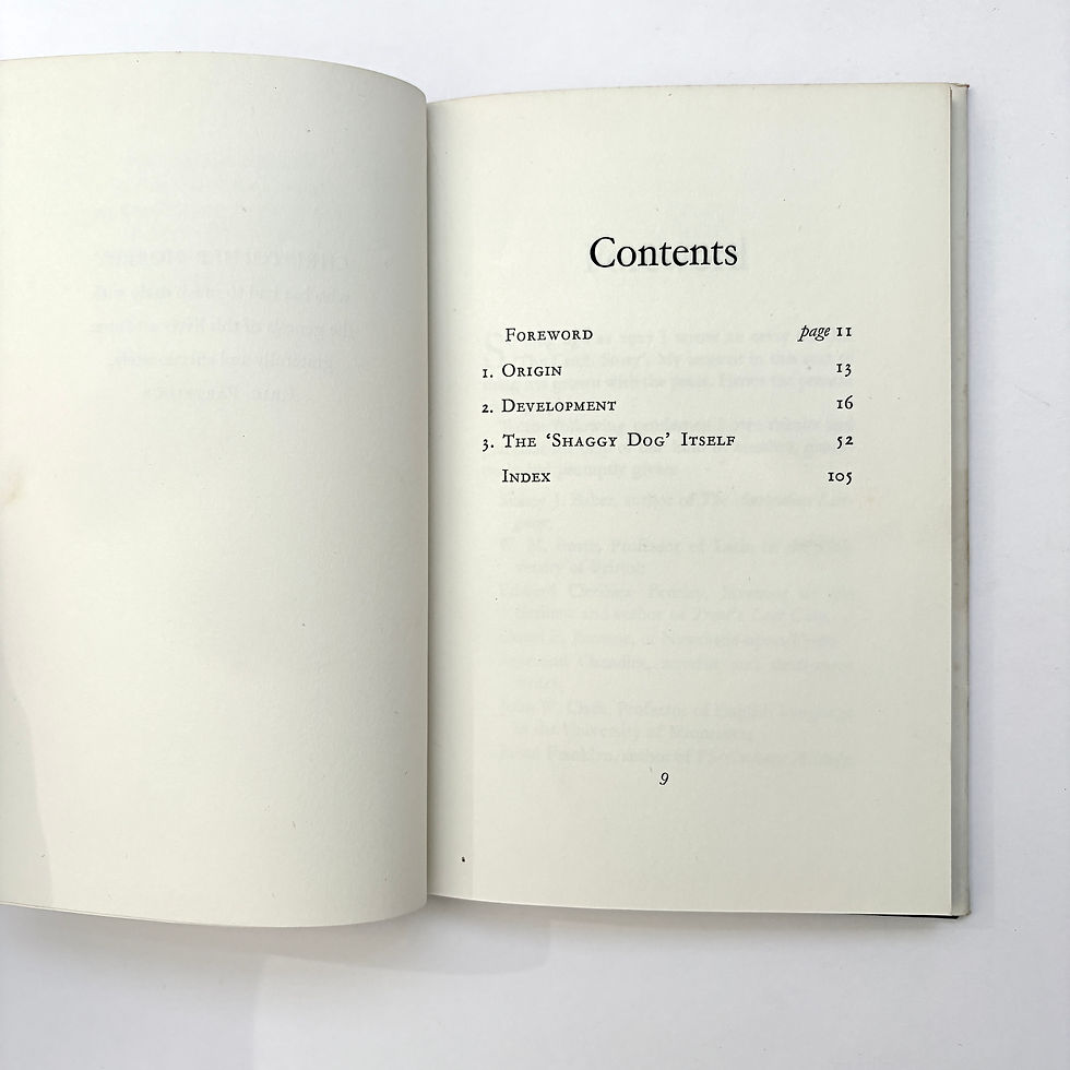 縮圖：Contents page of The Shaggy Dog Story humour and folklore study