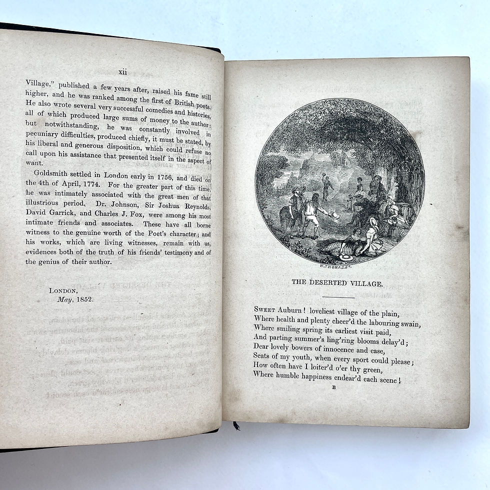 サムネイル： 1852 Poetical Works of Goldsmith, Beattie & Campbell / Illustrated / Diced Calf