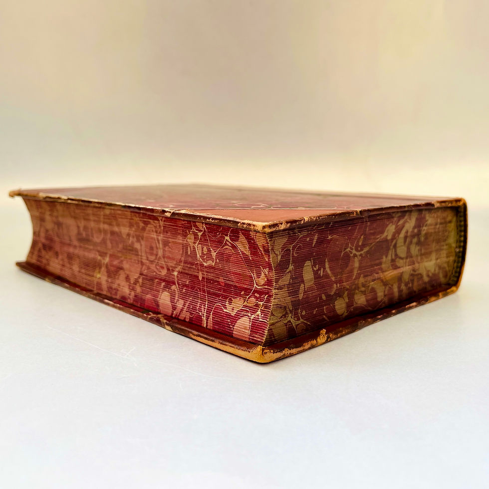 サムネイル： Top marbled page edges of Peveril of the Peak & Quentin Durward by Walter Scott, intact decorative finish.