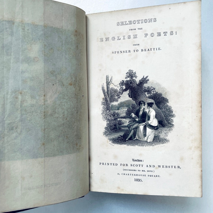 Thumbnail: Title page from rare 1835 Selections English Poets anthology