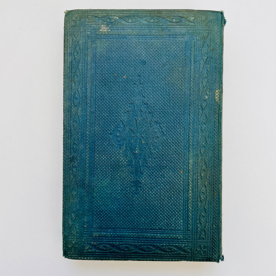 Miniatyrbild: Rear cover showing blind stamped decorations on Victorian The Disowned Lytton novel.