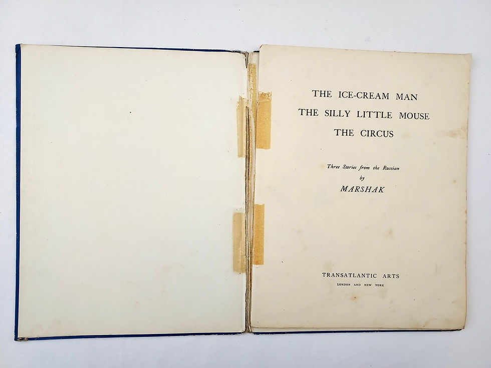 Miniatura: 1943 THE ICE-CREAM MAN AND OTHER STORIES Samuil Marshak RARE Vintage Book