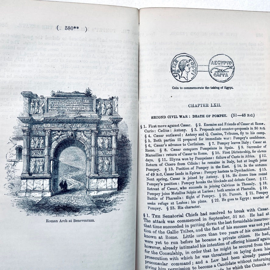 Thumbnail: Full-page illustration on extra page **580 of 1865 The Student’s Rome, engraved artwork.