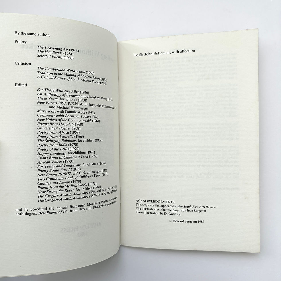 Miniatyrbild: Acknowledgements page showing cover illustration by D Godfrey in Travelling Without a Valid Ticket