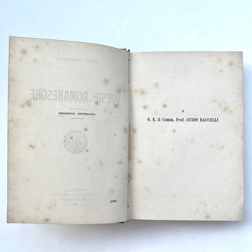 Miniature : 1904 Poesie Romanesche by Giggi Zanazzo - 1st Edn Rare Italian Poetry