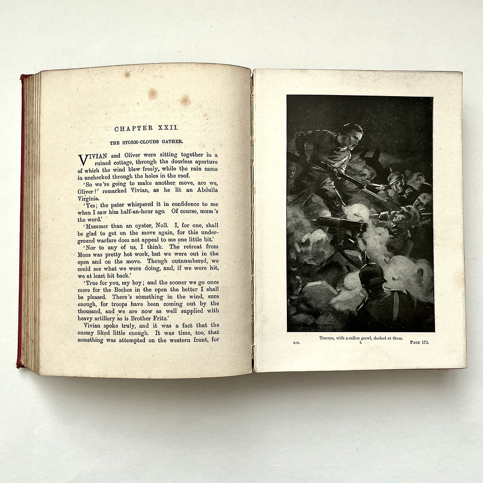 Miniatura: Example illustrated plate in 1916 edition of Oliver Hastings V.C.