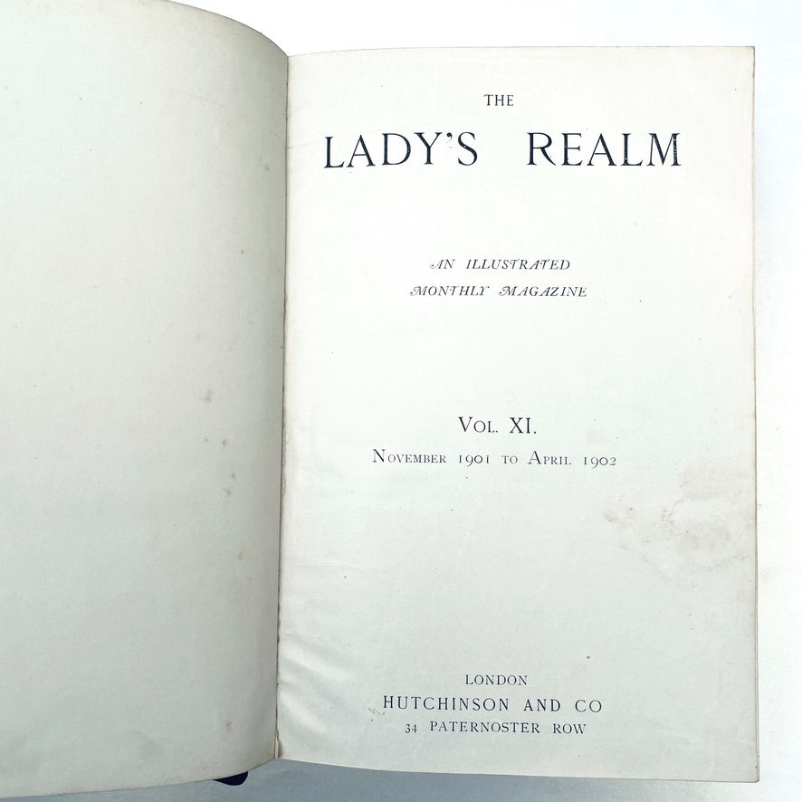 Miniatura: Title page of The Lady's Realm, Volume VI, November 1901 to April 1902, Edwardian magazine.