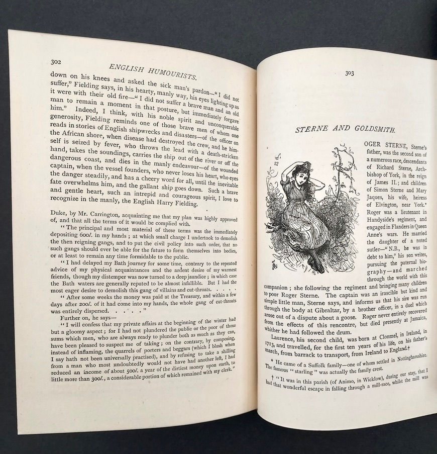 Miniaturbild: Double spread pages 302–303, clean text, Thackeray Four Georges.