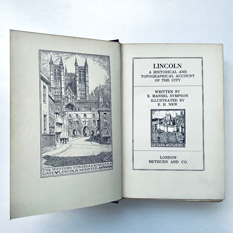 縮圖：Title page of Lincoln: A Historical and Topographical Account (1906)