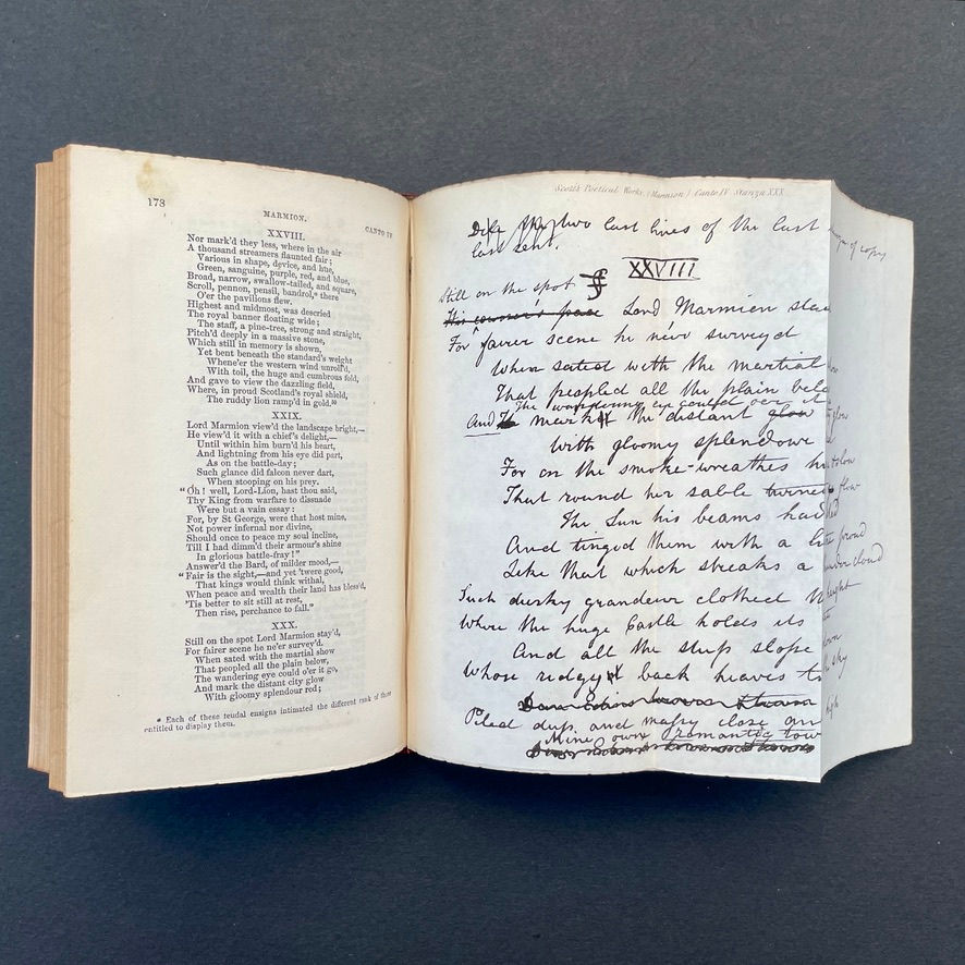 サムネイル： 1856 Poetical Works of Walter Scott / Leather / Illustrated / Gauffered Edges