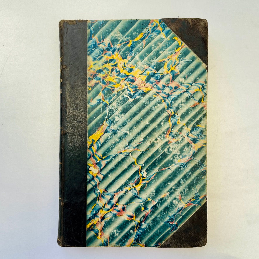 front leather and marbled board of Primitive Methodist 1869 periodical