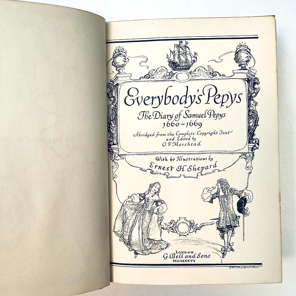 Miniatura: 1926 1ST EDN – EVERYBODY’S PEPYS 1660 – 1669 LEATHER Book ILLUST.  E. H. Shepard