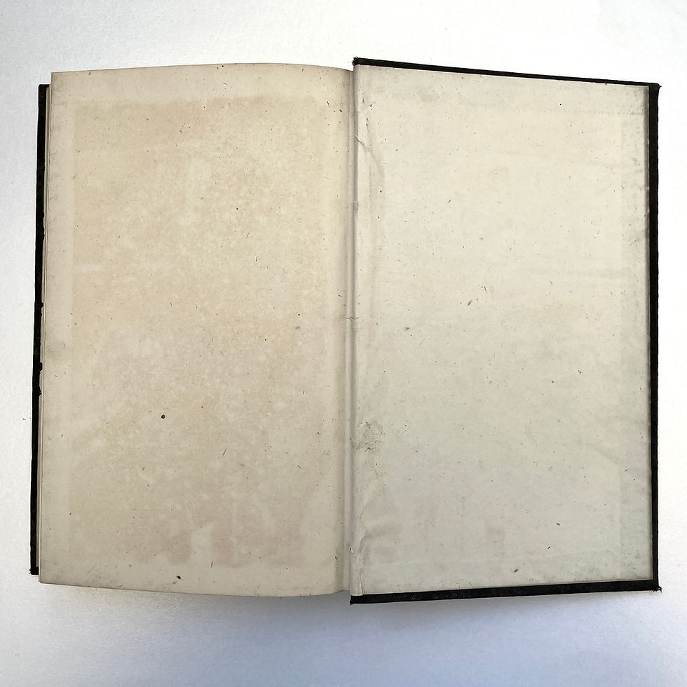 縮圖：Back pastedown of 1918 Handbook on Indian Company Law showing original binding and minor age wear.